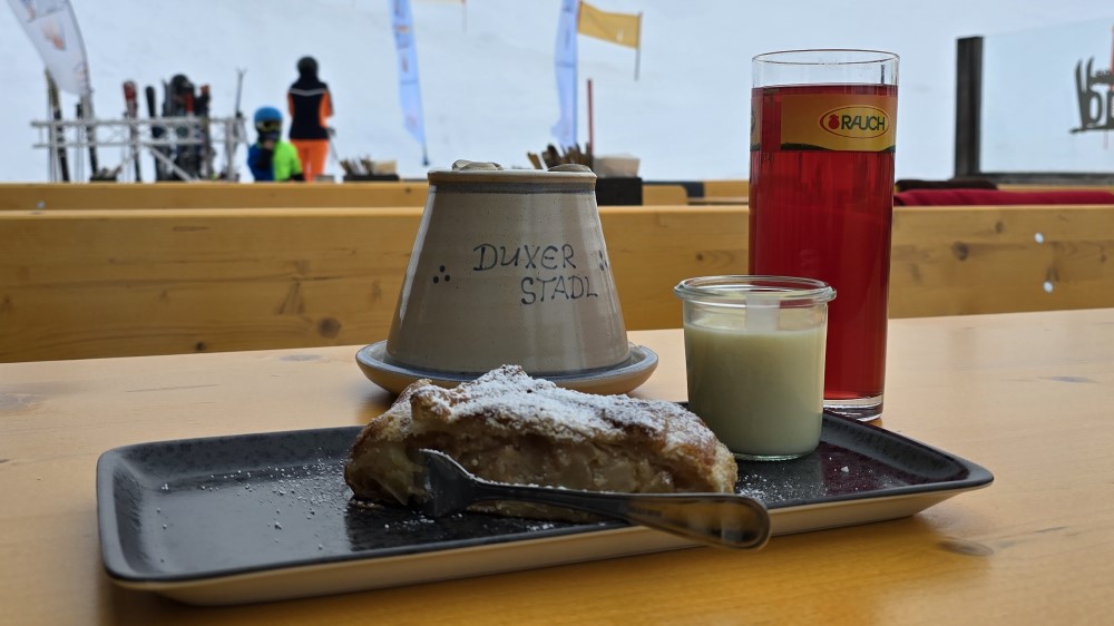 Schiwasser tijdens het skiën.